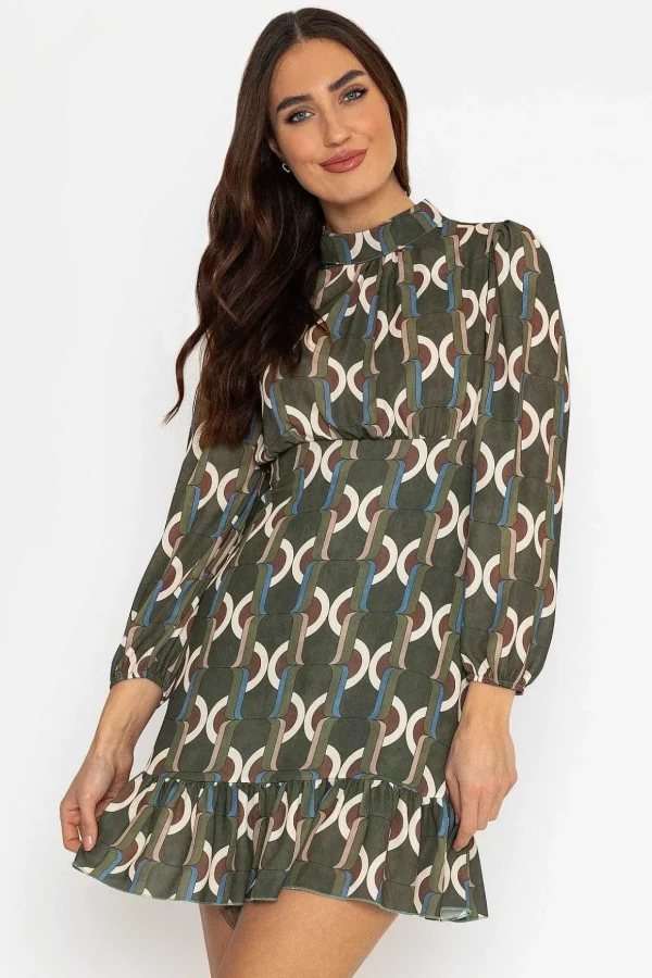 Nadia Mini Dress In Khaki