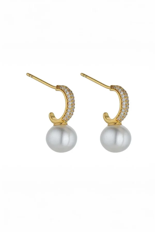 Nalani Gold Pearl Earrings