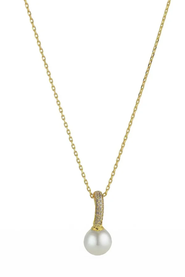 Nalani Gold Pearl Pendant Necklace