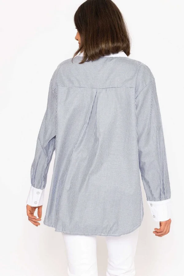 Navy Candy Striped Shirt