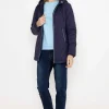 Navy Lightweight Quilted Coat