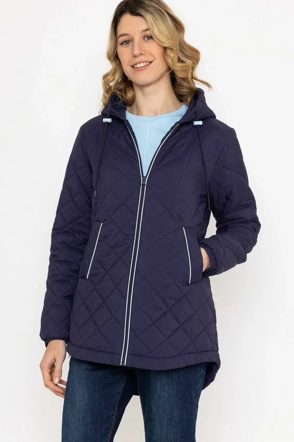 Navy Lightweight Quilted Coat