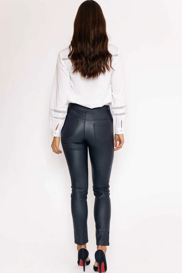 Navy Pu Jeans