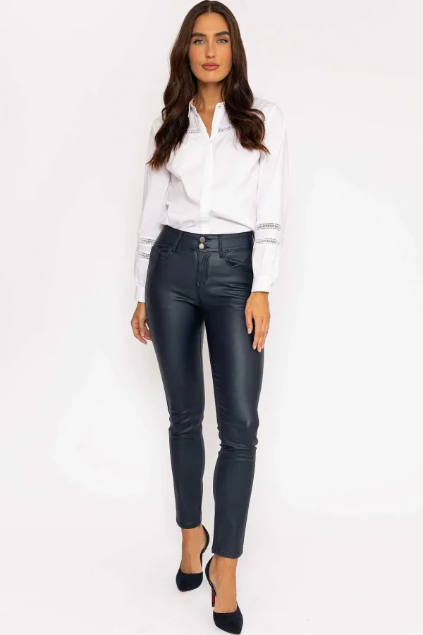 Navy Pu Jeans