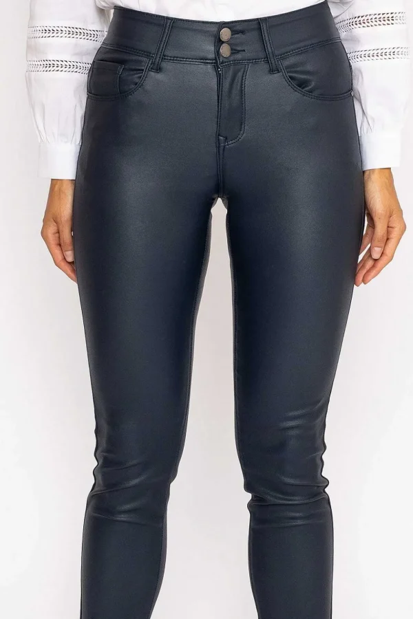 Navy Pu Jeans