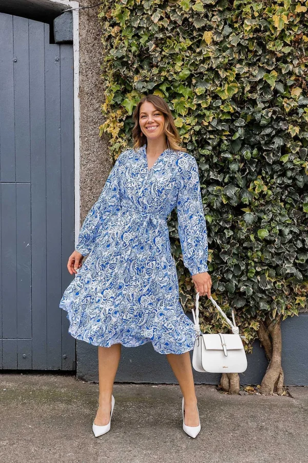 Norah Dress In Blue Print