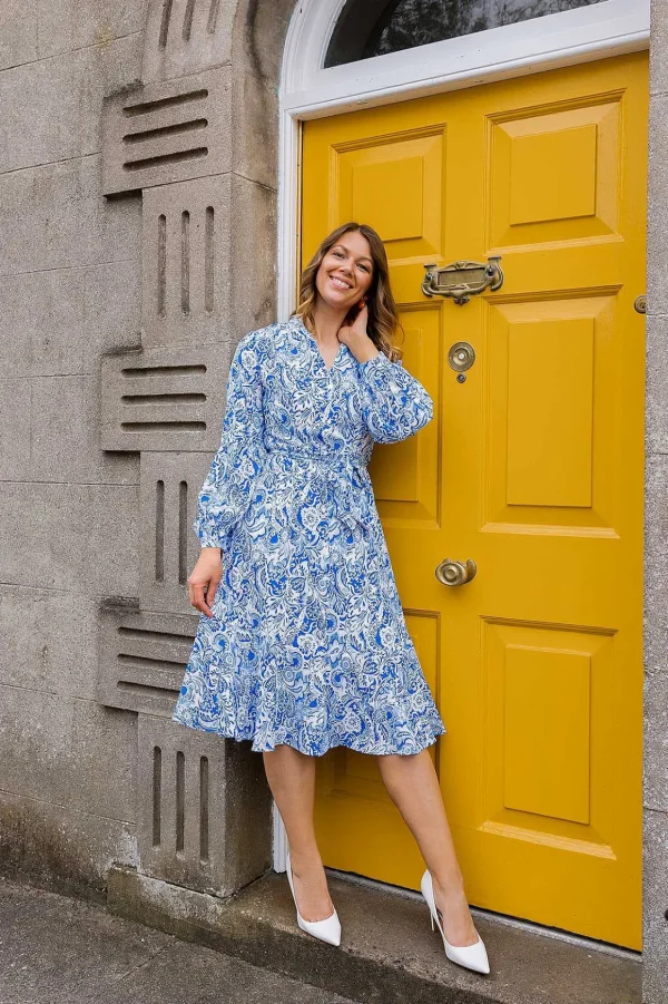 Norah Dress In Blue Print