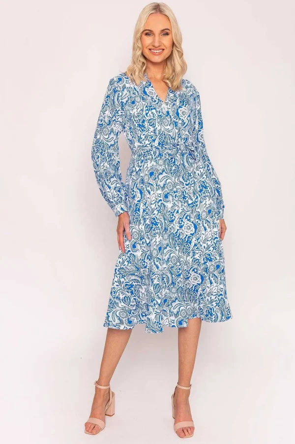Norah Dress In Blue Print