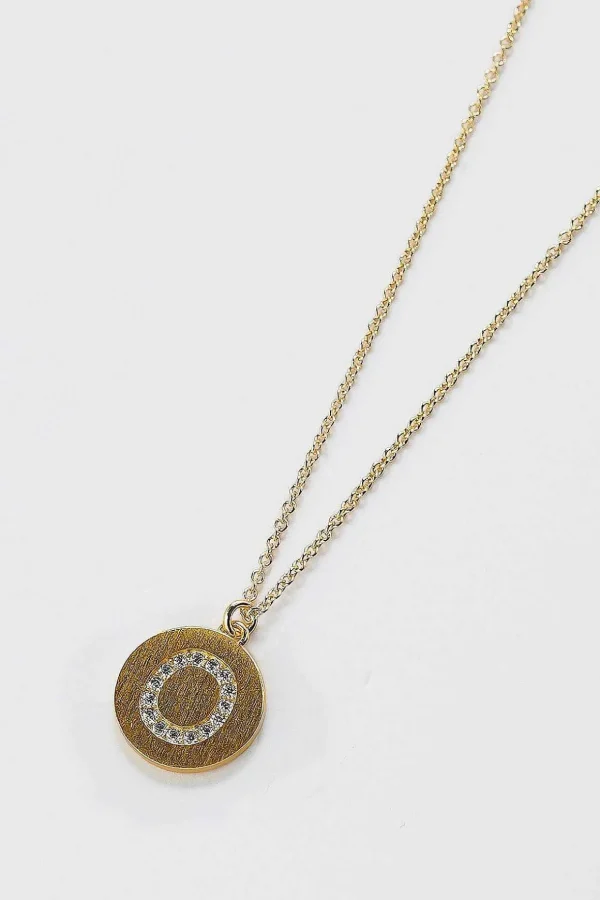 O Initial Necklace In Gold