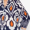 Olivia Top In Navy Print
