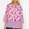 Olivia Top In Pink Print