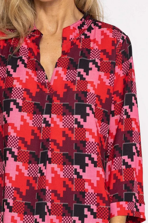 Olivia Top In Red Print