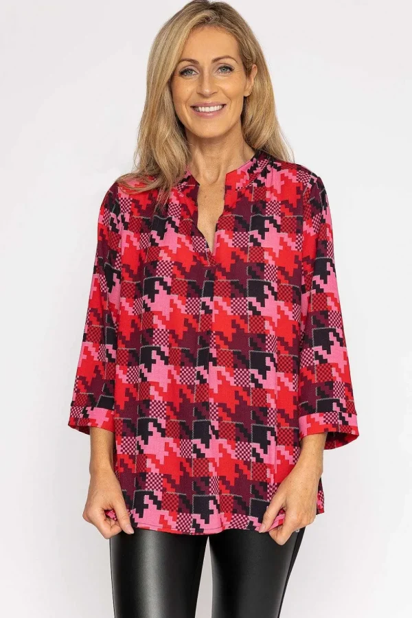 Olivia Top In Red Print