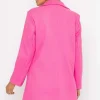 One Button Coat In Pink