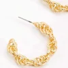 Open Hoop Chain Earrings