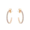 Open Hoop Earrings In Rose Gold