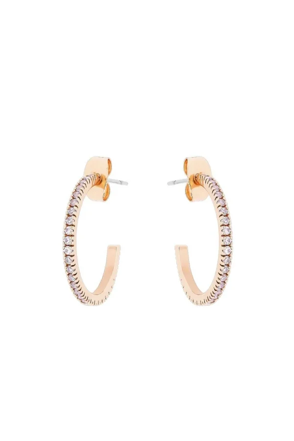 Open Hoop Earrings In Rose Gold