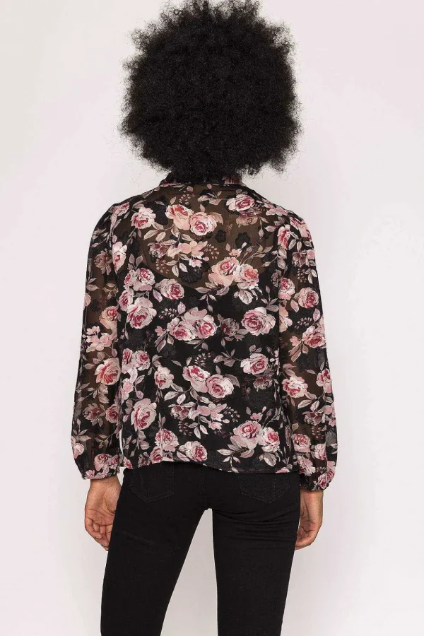 Organza Floral Blouse In Print