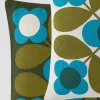 Orla Kiely Flower Tile Kingfisher Cushion