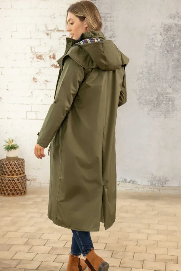 Outback Full Length Waterproof Raincoat In Fern