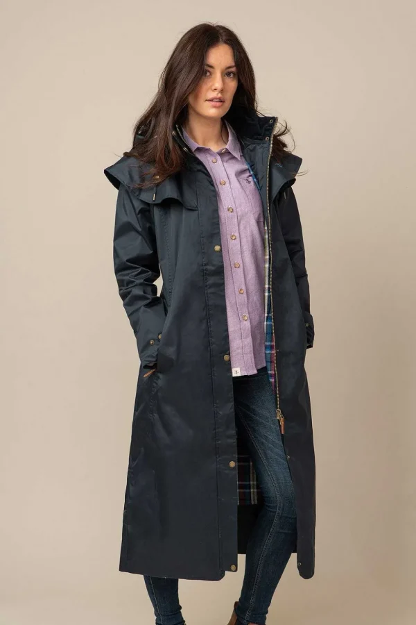 Outback Full Length Waterproof Raincoat In Nightshade