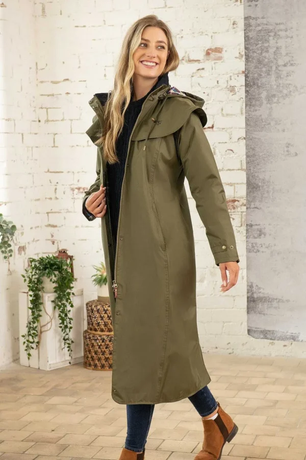 Outback Full Length Waterproof Raincoat In Fern
