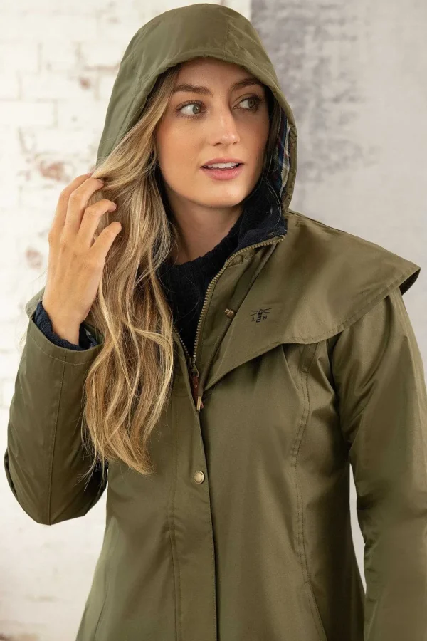 Outback Full Length Waterproof Raincoat In Fern