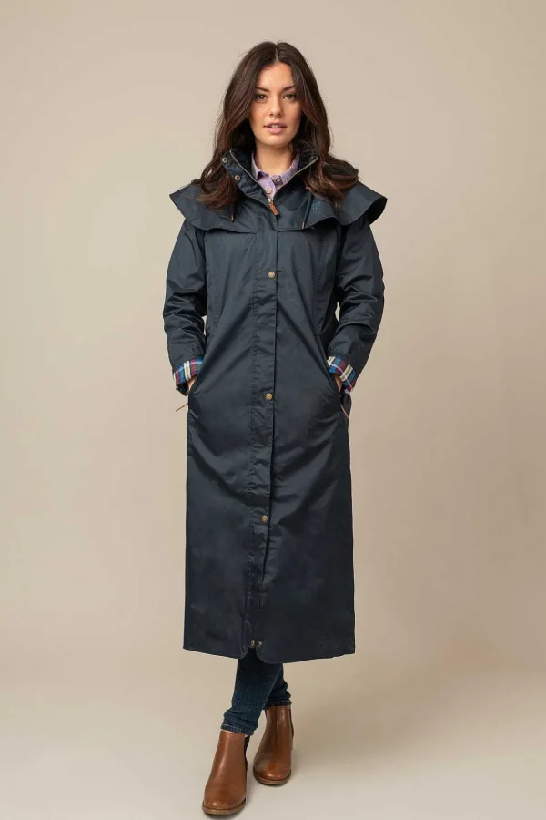 Outback Full Length Waterproof Raincoat In Nightshade
