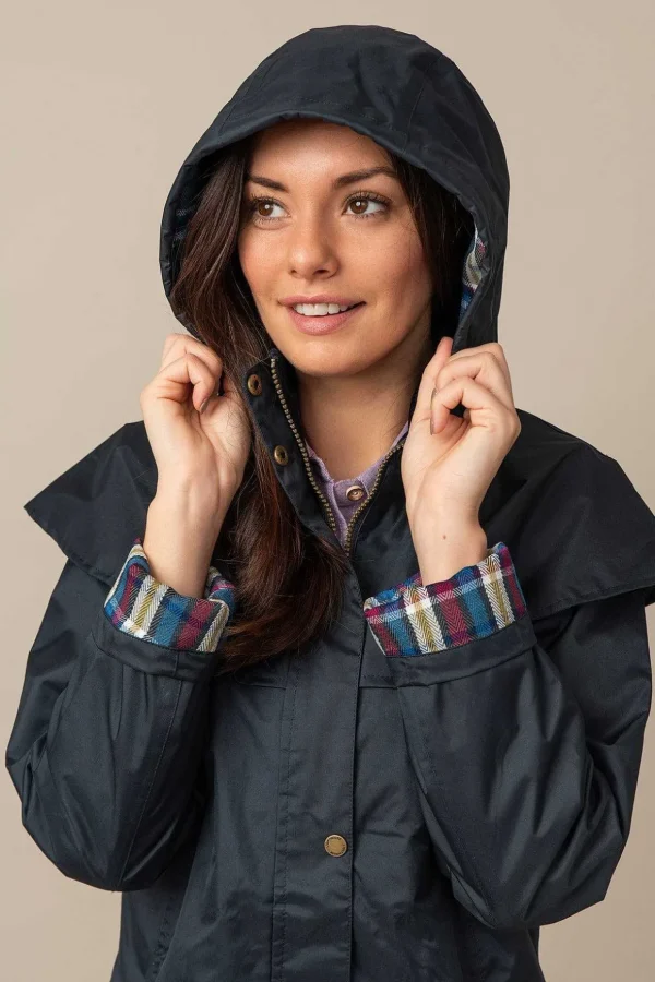 Outback Full Length Waterproof Raincoat In Nightshade
