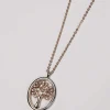 Oval Tree Of Life Pendant In Rose Gold