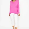 Oversized V-Neck Jumper In Pink