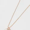 P Initial Necklace In Rose Gold