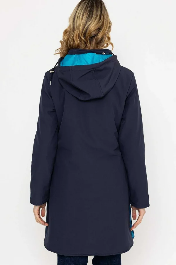 Padded Winter Softshell Jacket In Navy