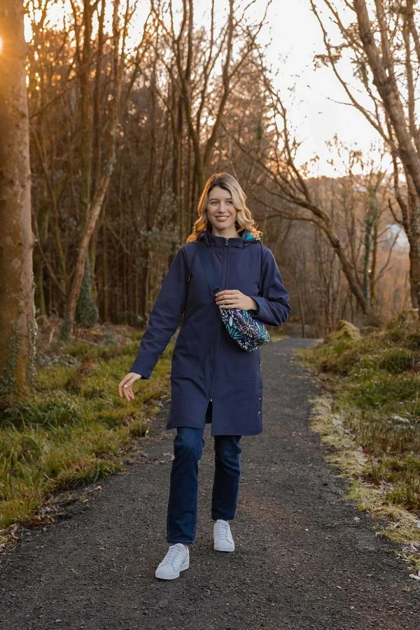 Padded Winter Softshell Jacket In Navy