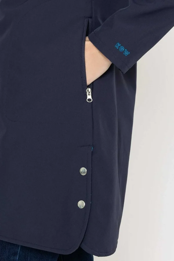Padded Winter Softshell Jacket In Navy