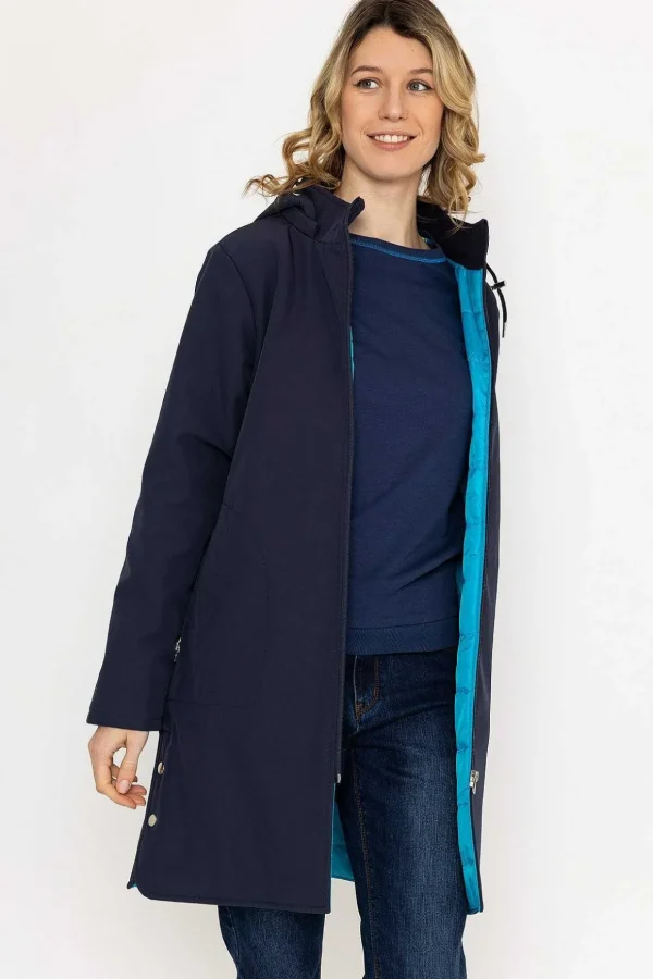 Padded Winter Softshell Jacket In Navy