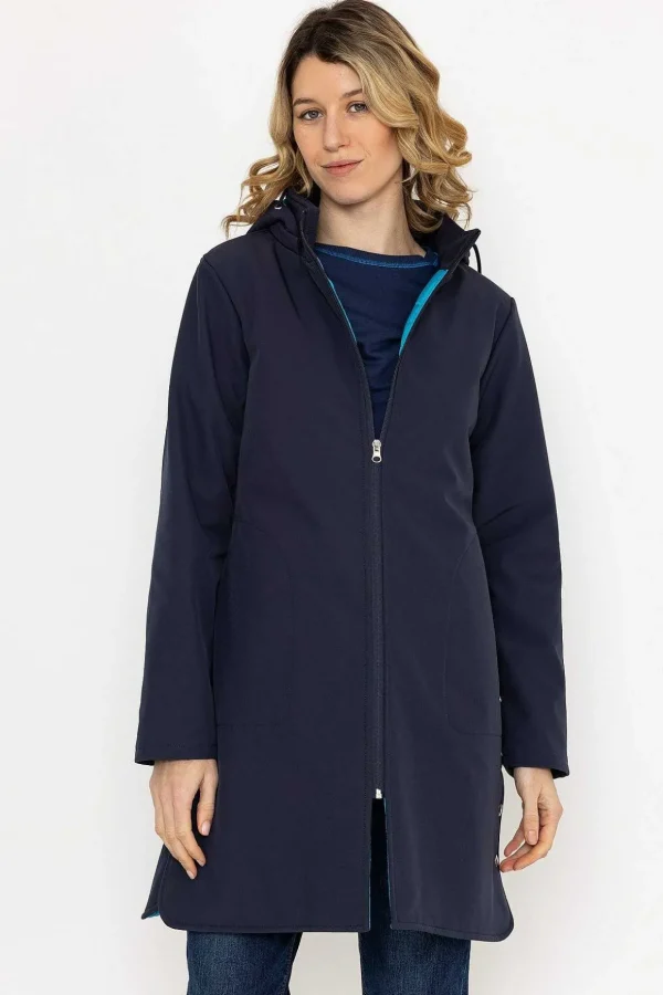 Padded Winter Softshell Jacket In Navy