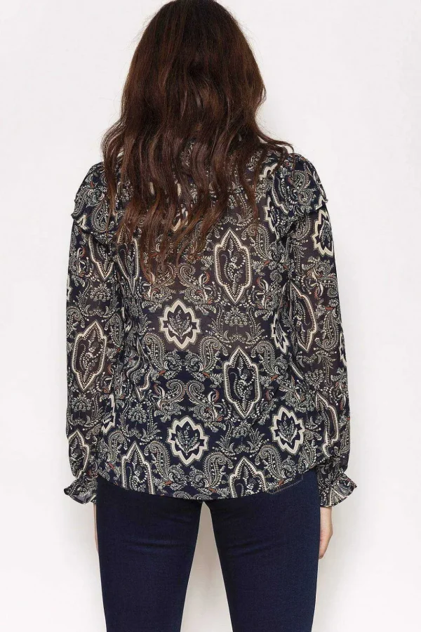 Paisley Blouse In Navy