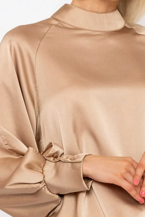 Pandora Sateen Top In Beige