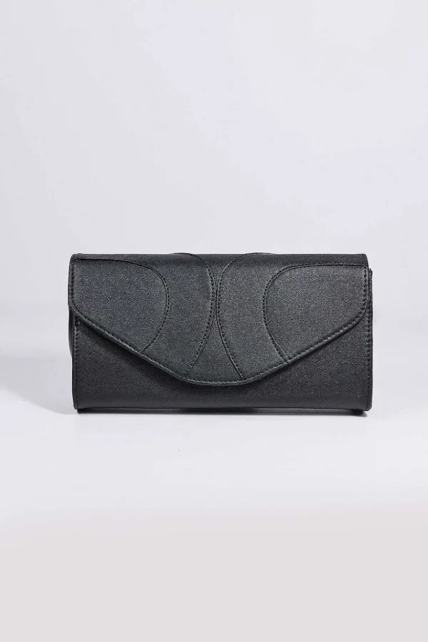 Panel Detail Clutch In Black