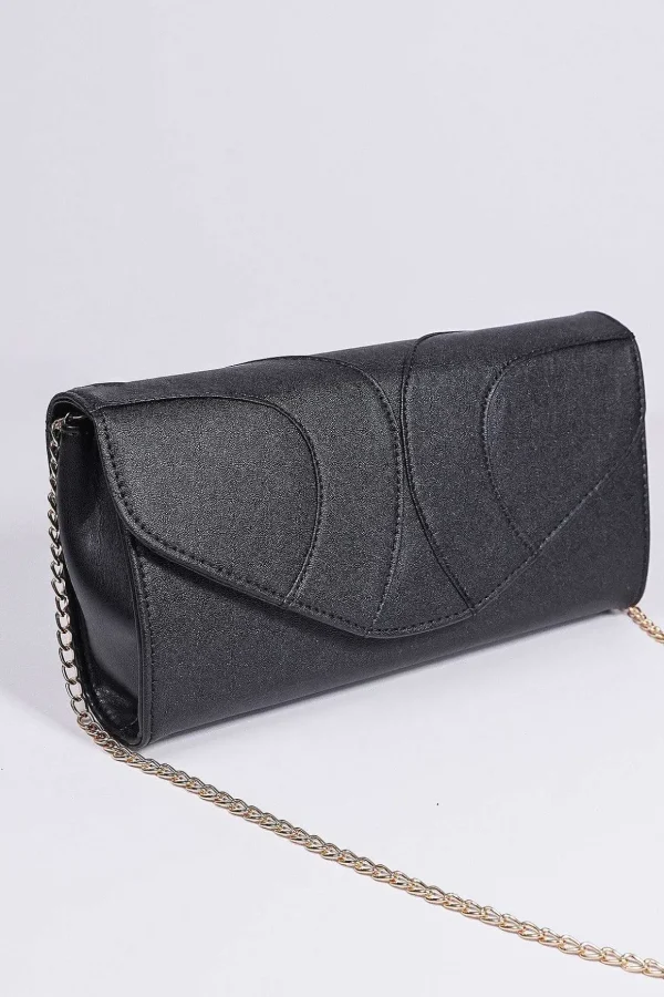 Panel Detail Clutch In Black
