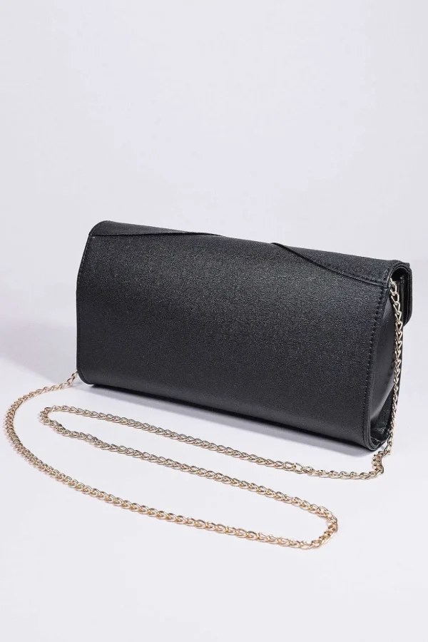 Panel Detail Clutch In Black