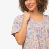Pastel Paisley Print Top In Multi