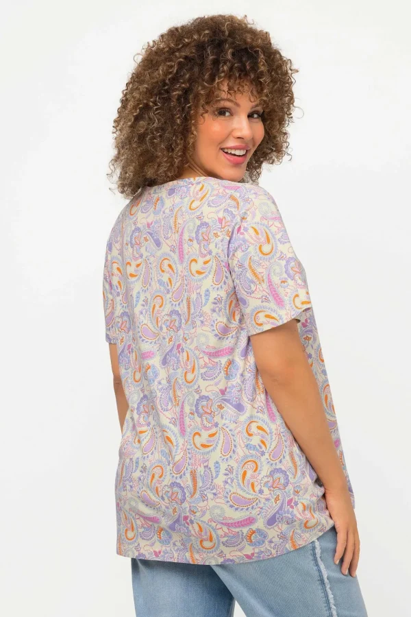 Pastel Paisley Print Top In Multi