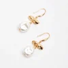 Pearl And Gold Beaded Earrings