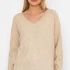 Pearl Back Knit In Beige