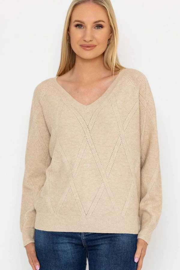Pearl Back Knit In Beige