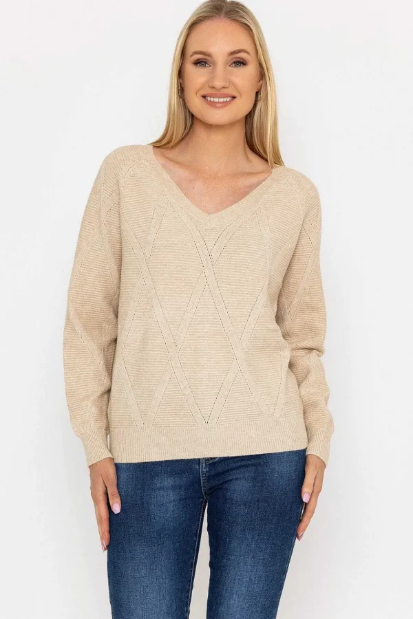 Pearl Back Knit In Beige