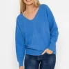 Pearl Back Knit In Blue