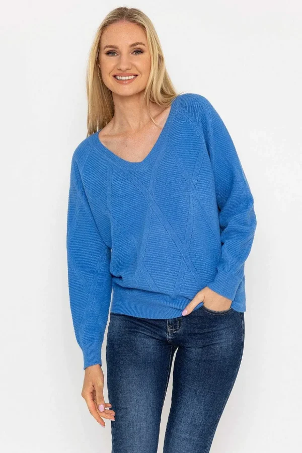 Pearl Back Knit In Blue